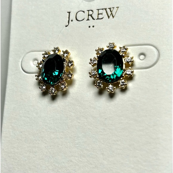 J. Crew Factory Jewelry - ❣️NWT J. Crew Factory Women’s Emerald Green/Rhinestone Earrings